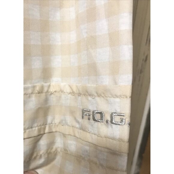 F.O.G. By London Fog Girls Light Trench Jacket Size 10 Tan Plaid w/ Detach Hood - Picture 4 of 8